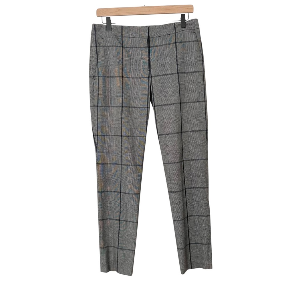 THEORY Plaid Pants - Like New, Gray and Black Glenn Plaid, Size 4